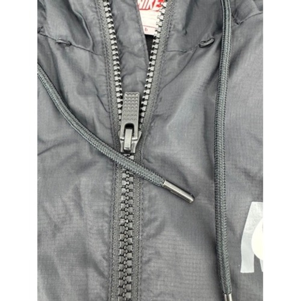 Nike Windrunner Jacket Mens Small Black White Grey Big Swoosh Full Zip Hooded - Picture 6 of 16